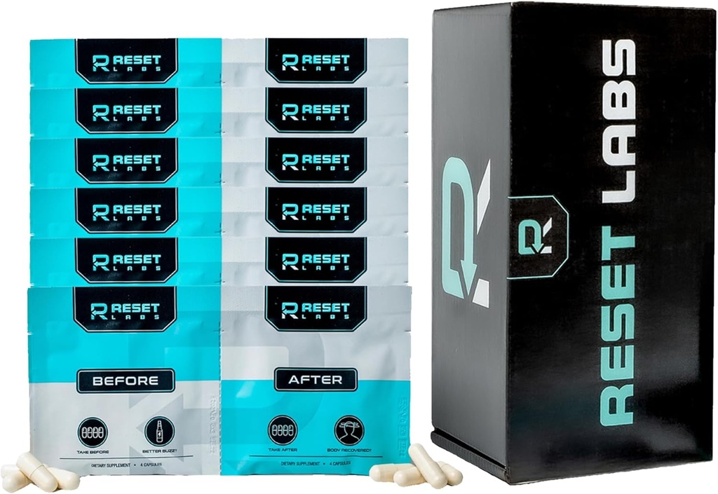 Antes > Después de beber píldoras - Dhm, Leche suplementos Extracto - Después de beber cápsulas con soporte para el hígado - Restore Pill con jengibre, electrolitos para mejor mañana (6 paquete)