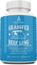 Suplementos ancestrales Grass Fed Beef Lung Suplemento con Liver, 500mg, Lung y Liver Supplement Supports Lung, Respiratory, Vascular y Circulatory Health, Non-GMO, 180 Capsules