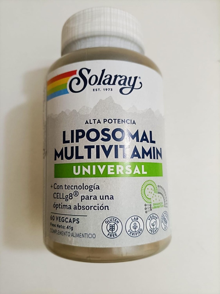 SOLARAY Multivitamínico Liposomal para Mujeres, Alta Potencia, Ausorción Mejorada Vitamina C, Vitamina D, Biotina, Metil B-12, Odor Neutral & Gentle Digestión, 30 Servimientos, 60 VegCaps