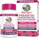 MaryRuth Orgánicas Vitaminas Prenatales para Mujeres TENIDO USDA Orgánicas Gummies Prenatal Vitaminas Postnatales para Mujeres Lactancias Mortalizantes Methylfolate 800 mcg DFE TEN Iodine ANTE Vegan Silencio No MMO Silencio 30 Serviciones