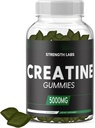 Sugar Free Creatine 5g for Men &amp; Women - Chewable Creatine Monohydrate Gummies Build Size with L-Theanine & Vitamin B12 5000mg Bodybuilding Builder Strength Muscle - Pre-Workout Growth