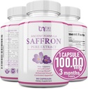 Saffron Extract Supplement 100mg - Powerful Mood Support Saffron Supplements for Support Eye & Heart Health - Antioxidant & Mood Booster