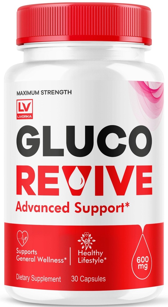 Gluco Revive - GlucoRevive, Gluco Revive Pills,GlucoRevive Support, GlucoRevive Capsules, Gluco Revived All Natural Premium Formula, Gluco Revive Pills Reviews, 30 cápsulas para 1 mes