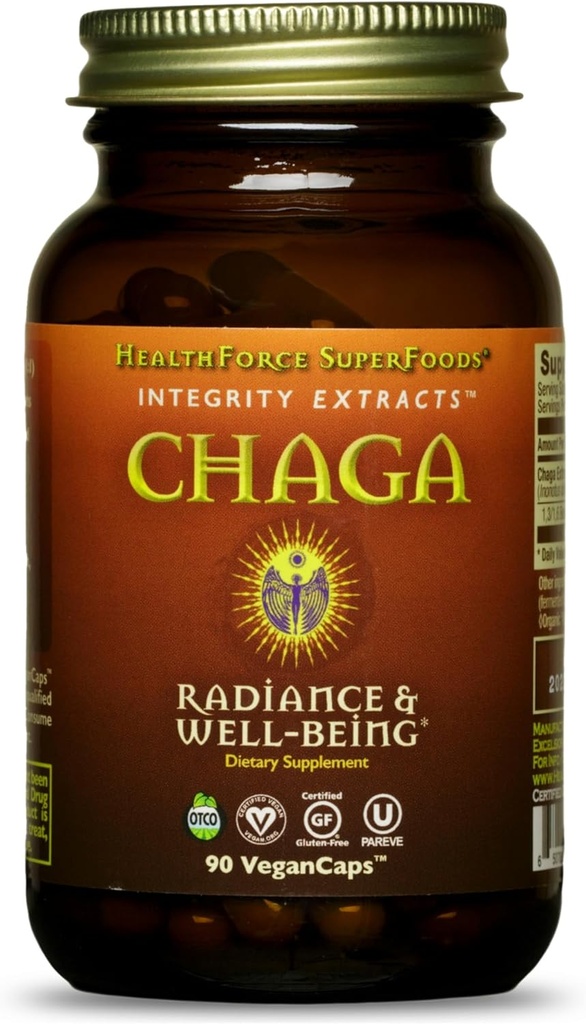 SaludForce SuperFoods Integrity Extracts Chaga – Capsules - 90 cápsulas Vegan
