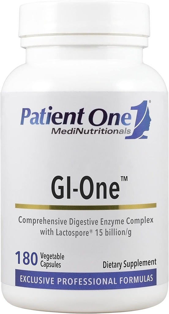 El paciente One GI-One tóxico Suplemento para apoyar el metabolismo alimentario y la absorción nutritiva* tóxica con el complejo de enzima digestiva y más  180 cápsulas