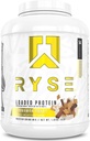 Polvo de proteína cargada RYSE - Cinnamon Toast - 25g Whey Protein Isolate " Concentrate with Prebiotic Fiber " MCTs - Low Carb, Low Sugar, Digestive-Friendly - 54 Servings / 4 lb Tub