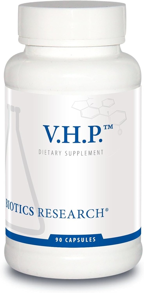 Biotics Research V.H.P. – Valerian, Hops, Passionflower, GABA, Anxiolytic, Relax Formula, 90 cápsulas