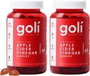 Suplemento Nutricional de Goli, Vinagre de manzana de Gummy Vitaminas Nutrición, 2 Pack de 60 Cuentas