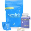 Blowfish Wingman for Hangovers – The Ultimate Night + Day Hangover Fighting System. Colgando resacas con 30 cápsulas Wingman y 20 tablas EFFERVESCENT