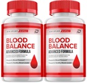 Coberturas de equilibrio de sangre, suplemento avanzado de BloodBalance, toda la fórmula natural para mantener niveles saludables, máxima fuerza diaria Fórmula, análisis de equilibrio de sangre (2 Pack - 120 cápsulas)
