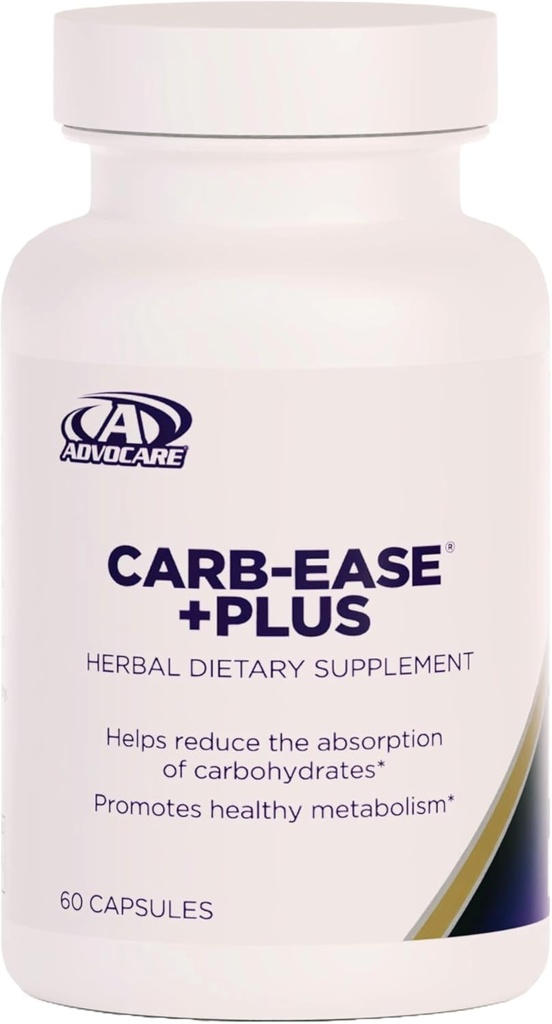 AdvoCare Carb-Ease Plus - Suplemento de Bloqueador de Carb con Bean Kidney, Semillas de Grape > Extractos de café verde - Apoyo Metabolismo saludable* - 60 cápsulas