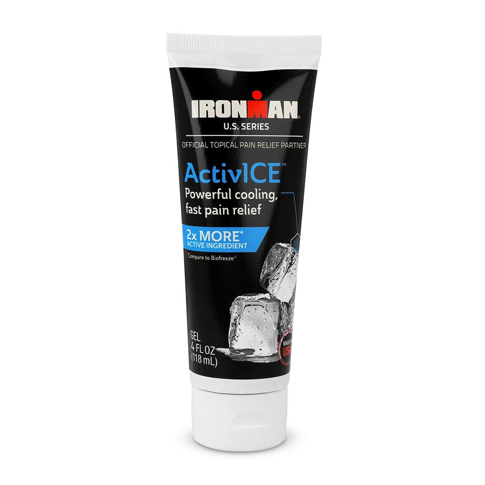 Curad IRONMAN ActivICE Gel de enfriamiento tópico, Alivio del dolor para la artritis, articulación, musculo, espalda &amp; dolor corporal " , 4-oz (1 Conde)