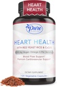 Pura por naturaleza Rice de levadura roja con suplemento CoQ10 para hombres &amp; mujeres, 200 mg Omega Vegan 3 por ser, sin gluten no GMO, 120 cápsulas