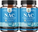 NAC Suplemento N-Acetyl Cysteine 1000mg - Vegan High Absorption Non-Smelly NAC 1000mg Capsules Glutathione Precursor para la limpieza del hígado Detox & Reparación Plus Lung Health and Immunity Support (4 meses)