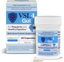 VSL4® Gut Daily Probiotics for Gut Health - 30B CFUs, Multi-Strain Digestive Support for Women &amp; Men, Promotes Gut Balance & Regularity, Potent, Shelf-Stable Probiotic Supplement, 30 Capsules