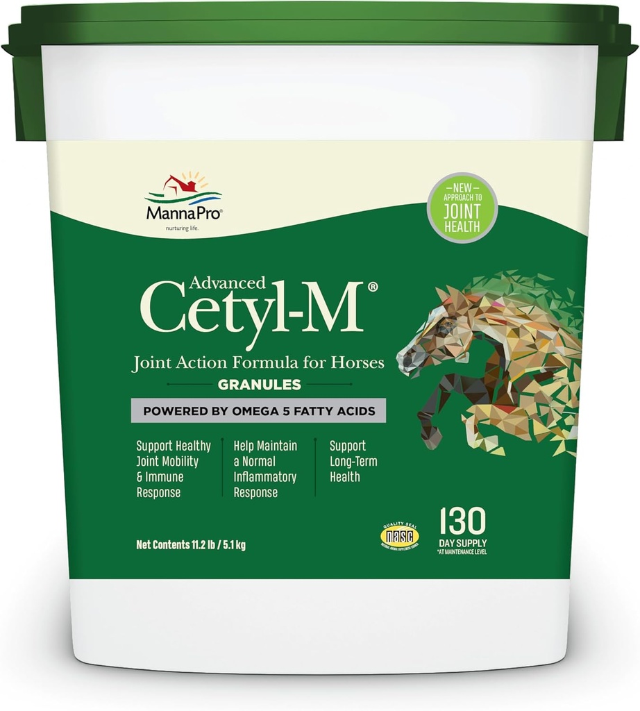 Manna Pro Cetyl-M Suplemento Conjunto para Caballos - Funcionado por Omega 5 ácidos grasos - 11.2 lb