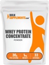 BulkSupplements.com Whey Protein Concentrate Powder - Whey Protein Powder Supplement, Unsweetened, Unflavored & Gluten Free, 30g por Serving, 1kg (2.2 libras) (Pack de 1)