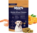 Moe 5-in-1 Perro esencial multivitamina 90 Chicken Flavored Chews for Dog's Immune Support, Heart, Skin, Coat, " Global Health- Vitamins A, B12, C, D, E, Antioxidants, Omega 3 for All Ages " Breeds