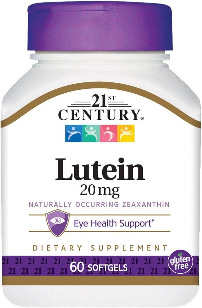 21st Century Lutein 20 mg Softgels - 60 ct, Pack of 3