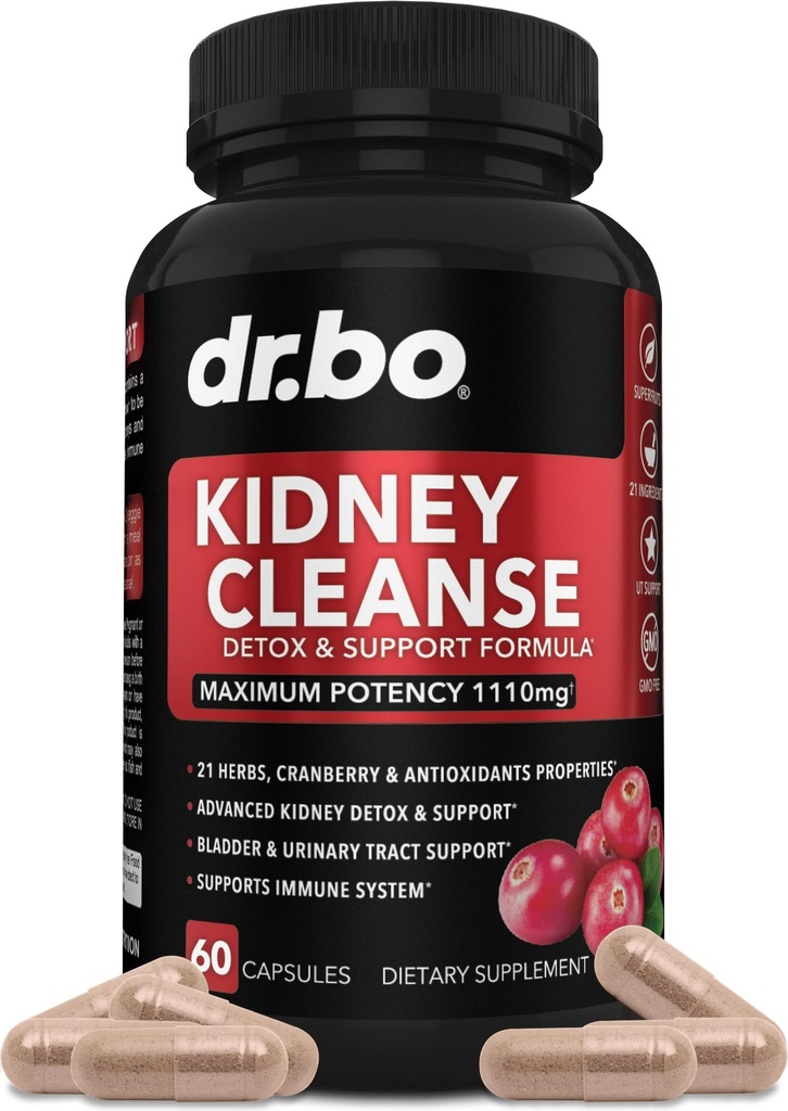 Suplemento de apoyo a la limpieza del riñón - Natural Cranberry, Juniper Berries, Buchu & Uva Ursi Extract to Support Kidneys, Bladder & Urinary Tract Health Supplements - Herbal Renal Blend Formula Pills