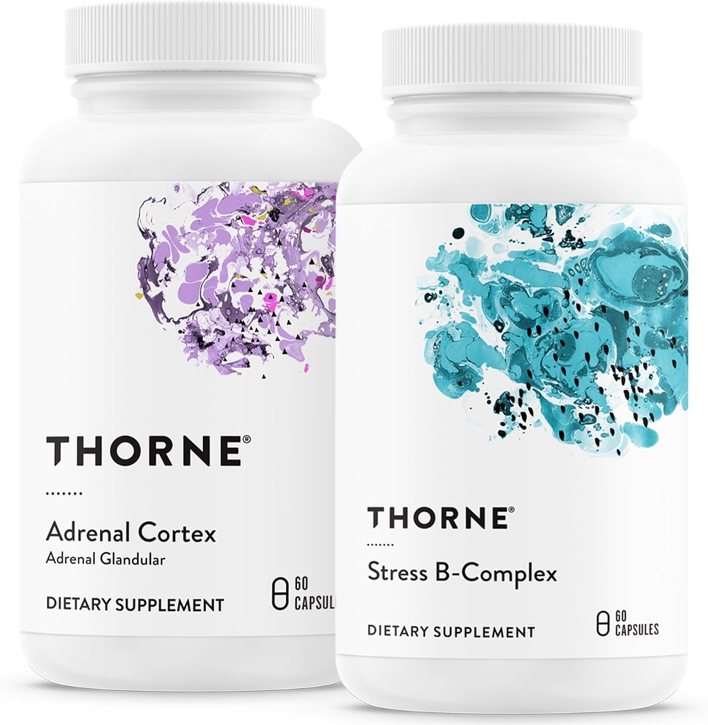 THORNE - Adrenal Support Bundle - Adrenal Cortex and Stress B-Complex - Stress & Immune Management - 60 Servings