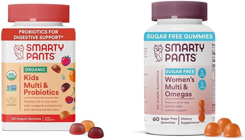 SmartyPants Kids Multivitamin Gummies 120 Conde y Mujeres Multivitamin Gummies 60 Conde Bundle