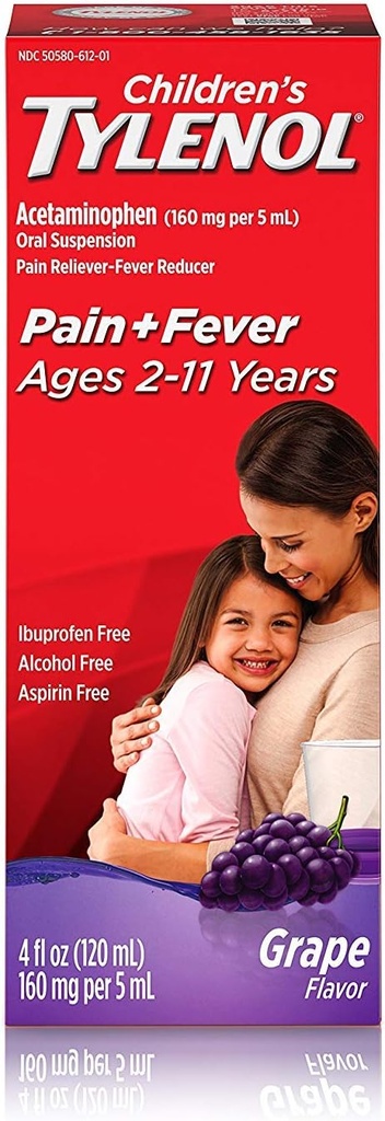 TYLENOL Children's Oral Suspension Grape Splash Flavor 4 oz