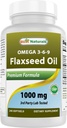 Mejores Naturales Aceite Flaxseed 1000 mg 240 Softgels - Omega-3-6-9 para la salud cardíaca