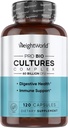 WeightWorld Bio Cultures Complex - Probiotic for Women &amp; Men - Third-Party Lab Tested - 120 Vegan Capsules (2 Months Supply) - 60 Billion CFU with 20 Probiotic Strains - Vegan, Non-GMO &amp; Gluten-Free