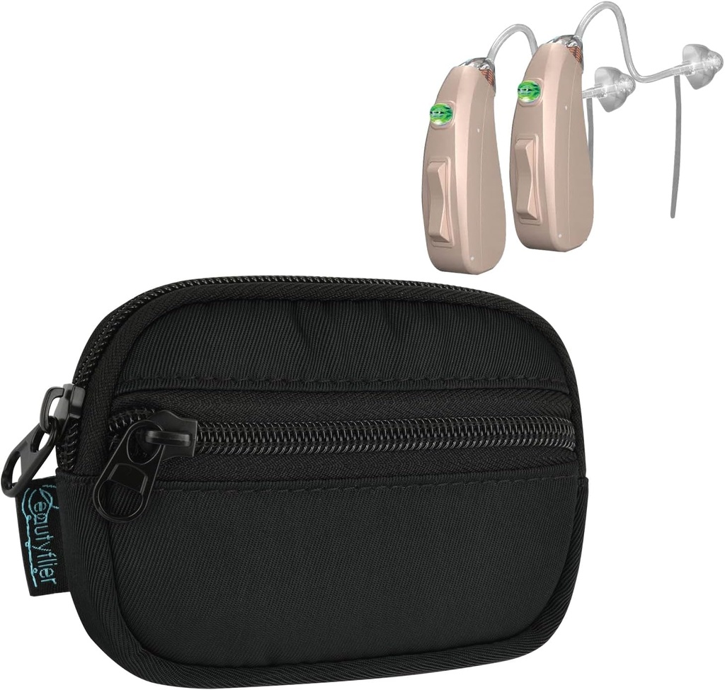 Amplificador auditivo Bolsa de almacenamiento, Accesorios para implantes cocleares, Hearing Device Mini Wallet Purse (Case Only)