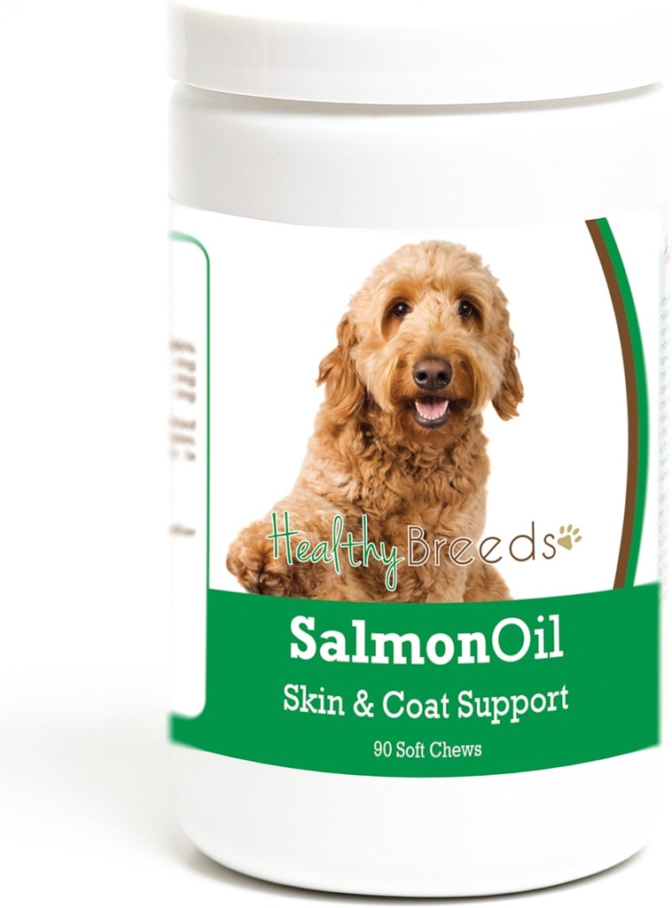 Hierbas saludables Goldendoodle Salmon Oil Soft Chews 90 Conde