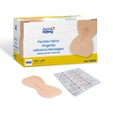 Bandas adhesivas de tejido dinarex - Bandajes de tejido flexible y estéril para perros - Pads no estrín - Suministros de primeros auxilios individuales - Sin látex - 1-3/4x3", 1 caja de 100