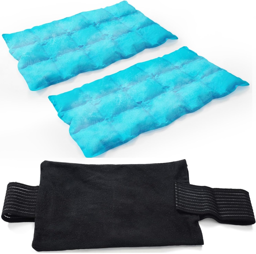 2 Ice Packs for Injuries Reusable, Cold and Hot Packs for Injuries, Pain Conjunto, Soreness Muscle e Inflamación Corporal, Ajustable Ice Packs Wraps for Knees, Back, Hombros, Arms y Legs