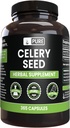 Ingredientes originales puros Celery Seed No Magnesium Or Rice Fillers, Siempre Puro, Lab Verified (365 Capsules)