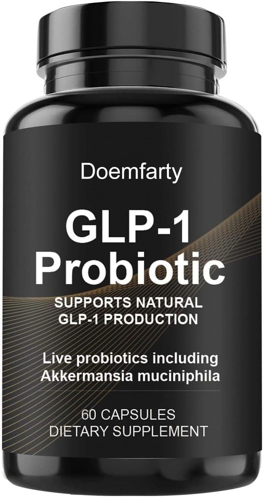 60 PCS GLP-1 Probiotic - AFU Multi-Strain Probiotic + Prebiotic, Naturally Support GLP-1 Production, Delayed Release, Third-Party Tested, for Men &amp; Women 60 Servings (Pack of 1) V7