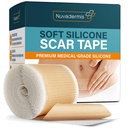 NUVADERMIS Silicone Scar Tape for Surgical Scars - 120" x 1,5" Roll - Medical Grade Scar Tape for Wrinkles, Surgical Scars, Keloid Scars, and Hypertrophic Scars - Reusable Scar Sheets Roll - 1 Pack