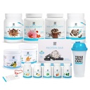¡Sí puedes! Kit todo-en-uno con sacudidas de reemplazo de comida, mezcla de bebida de Aloe Vera, mezclador de afeitado de fibra, caracol de proteína, suplementos - Kit completo de bienestar