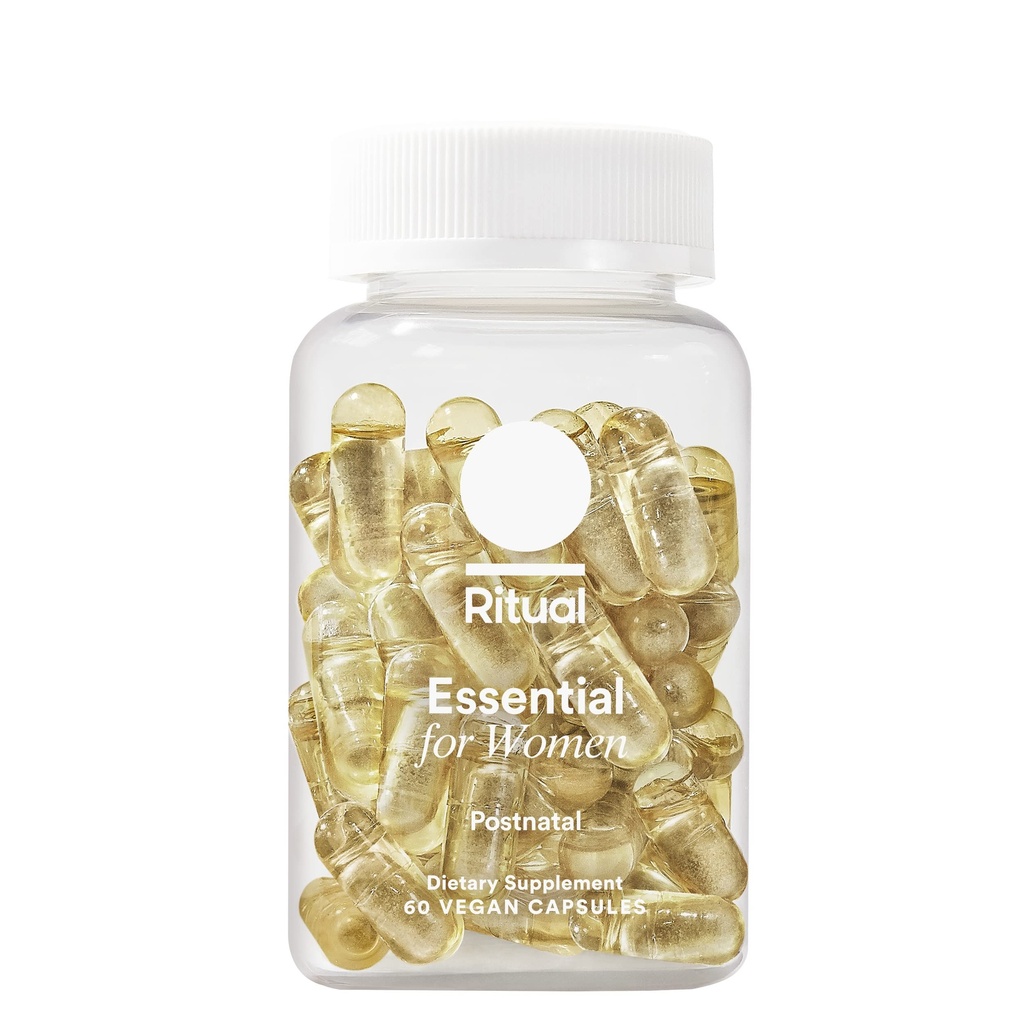 Ritual Essential for Women Postnatal Multivitamin - Postpartum Vitamina - Omega-3 DHA " Choline for Lactation Support, Vitamina A, C, D3 " Zinc for Immune Function Support*, B12, Iodine, Biotin, 30 Day