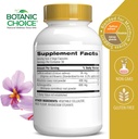 Botanic Choice Stress Complex Capsules - Mood & Memory Support with Saffron, Ashwagandha, Rhodiola - Gluten-Free, 60 cápsulas
