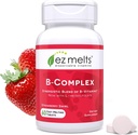 EZ Melts Dissolvable Vitamina B-Complex con metil B12 y folato de metil, sin azúcar, fuente de 2 meses - 1 paquete