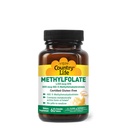 Country Life Methylfolate Chewable Tablets - Metabolically Active Folate - Great Tasting Orange Flavor - Gluten-Free - Smooth Melts - Vegan B12 - Women's Vitamins - Daily Supplement - 60 Tablets