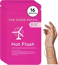 Los Patches de Menopause de Menopause de Buena Patch Hot Flash Soporte para Mujeres, Sujetamiento, Parche Natural con Extracto de cáñamo, Cohosh Negro, Pepper Negro, Wellness Wearable Potenciado de la Planta (16 Patches Total)