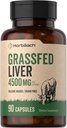 Horbäach Grass Fed Beef Liver Silencio 4500mg Silencio 90 cápsulas  Desiccated, Pasture Raised, Grain Free, Non-GMO Supplement