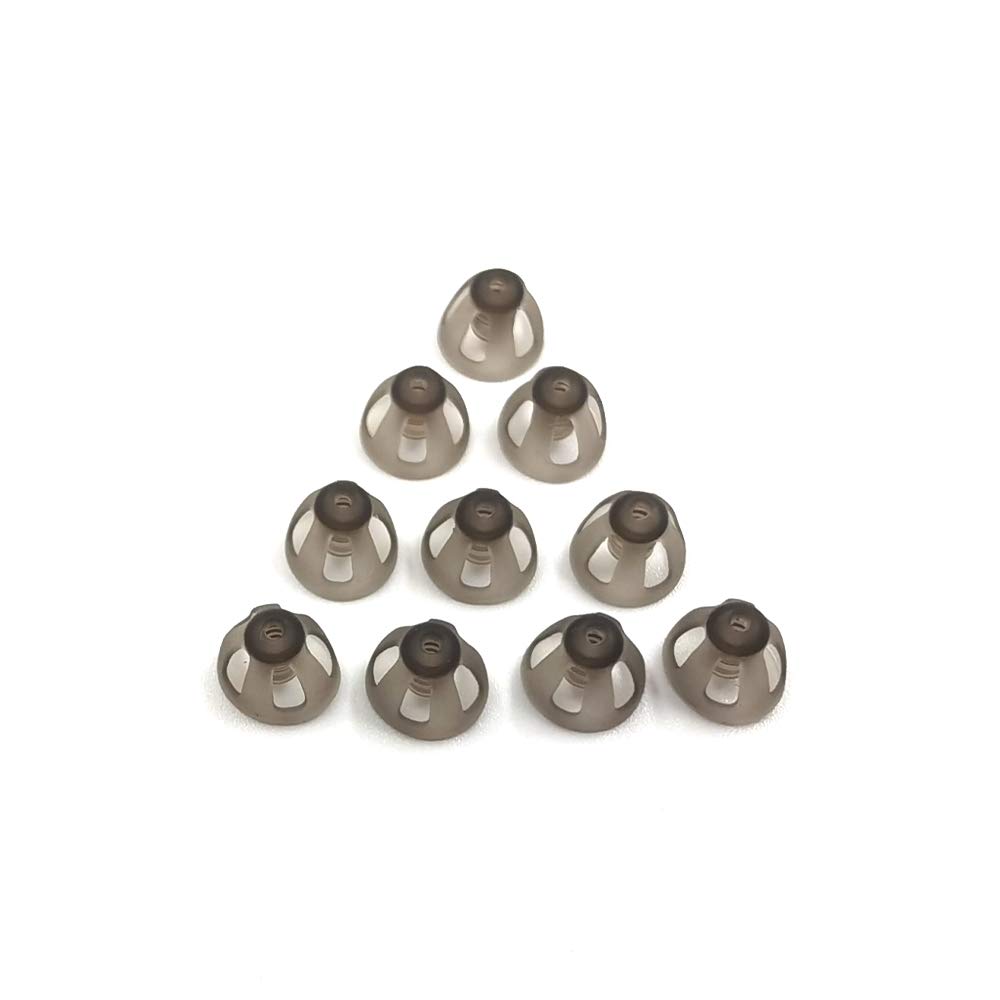 Audiing Aid Domes 8mm Smoky Gray Tips Ear Pieces Confortable para Open Fit BTE Amplificador de sonido PSAP Kit Invisible, Excepto por RIC 8mm (M * 10)