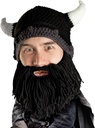 Beard Head Viking Looter - Original cuchillo hecho a mano Casco y barba negra extraíble