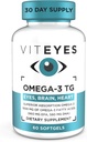 Viteyes Omega-3 TG apoya la salud de los ojos y el corazón, natural Triglicéride Fish Oil Formula, claro, 60 cuenta