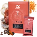Wise Bar Adaptogen Mushroom Nutrition Bares con Reishi, Lions Mane & Ashwagandha, Organic Vegan & Gluten Free Snacks for Natural Focus, Energy &amp; Immunity Support, Chocolate Cherry Flavor, 12 Condes