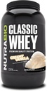 NutraBio Classic Whey Protein Powder- 25G de Protein Por Scoop - Full-Spectrum Amino Acid Profile - No Fillers, Colores Artificiales, Preservadores - Bajo Glycemic Index - Creamy Vanilla, 2 libras