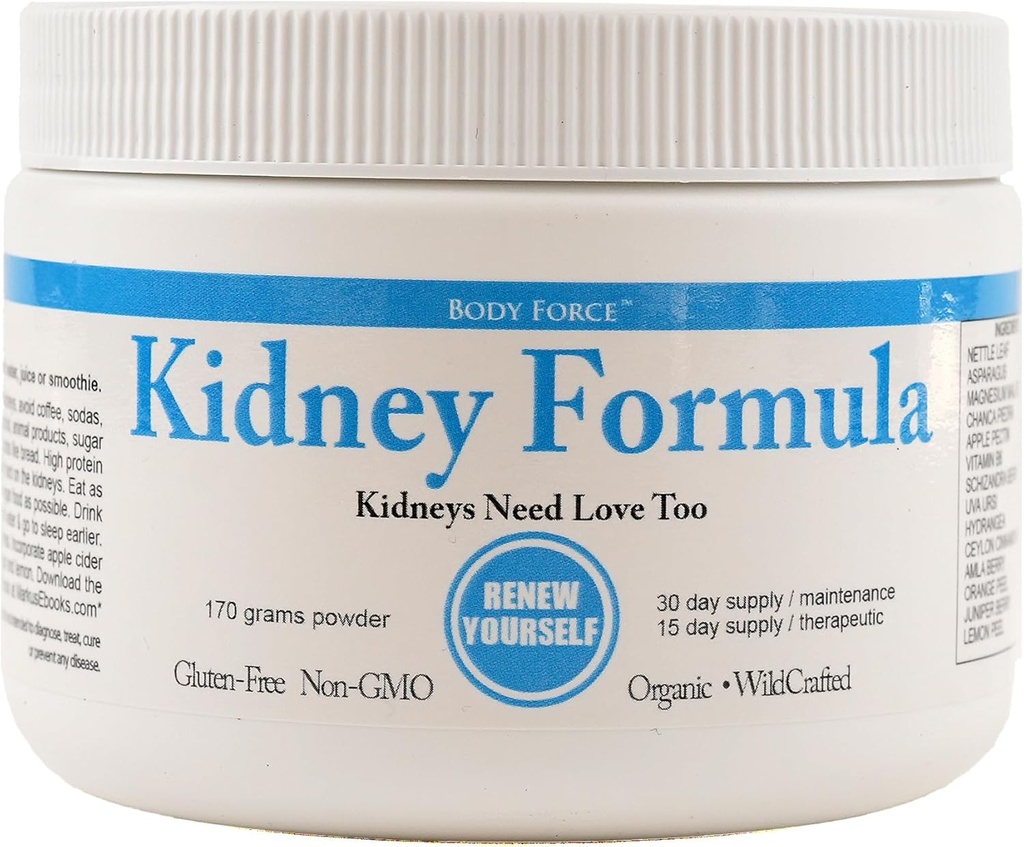 Kidney Formula Powder with Nettle Leaf, Asparagus, Chanca Piedra, Magnesium Malate - Enhances Kidney Health, Boosts Energy Levels, Improves Hair & Nails, Promotes Healthy Urination