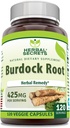 Herbal Secrets Burdock Root Supplement | 425 Mg Per Serving | 120 Veggie Capsules | Non-GMO | Gluten Free | Made in USA